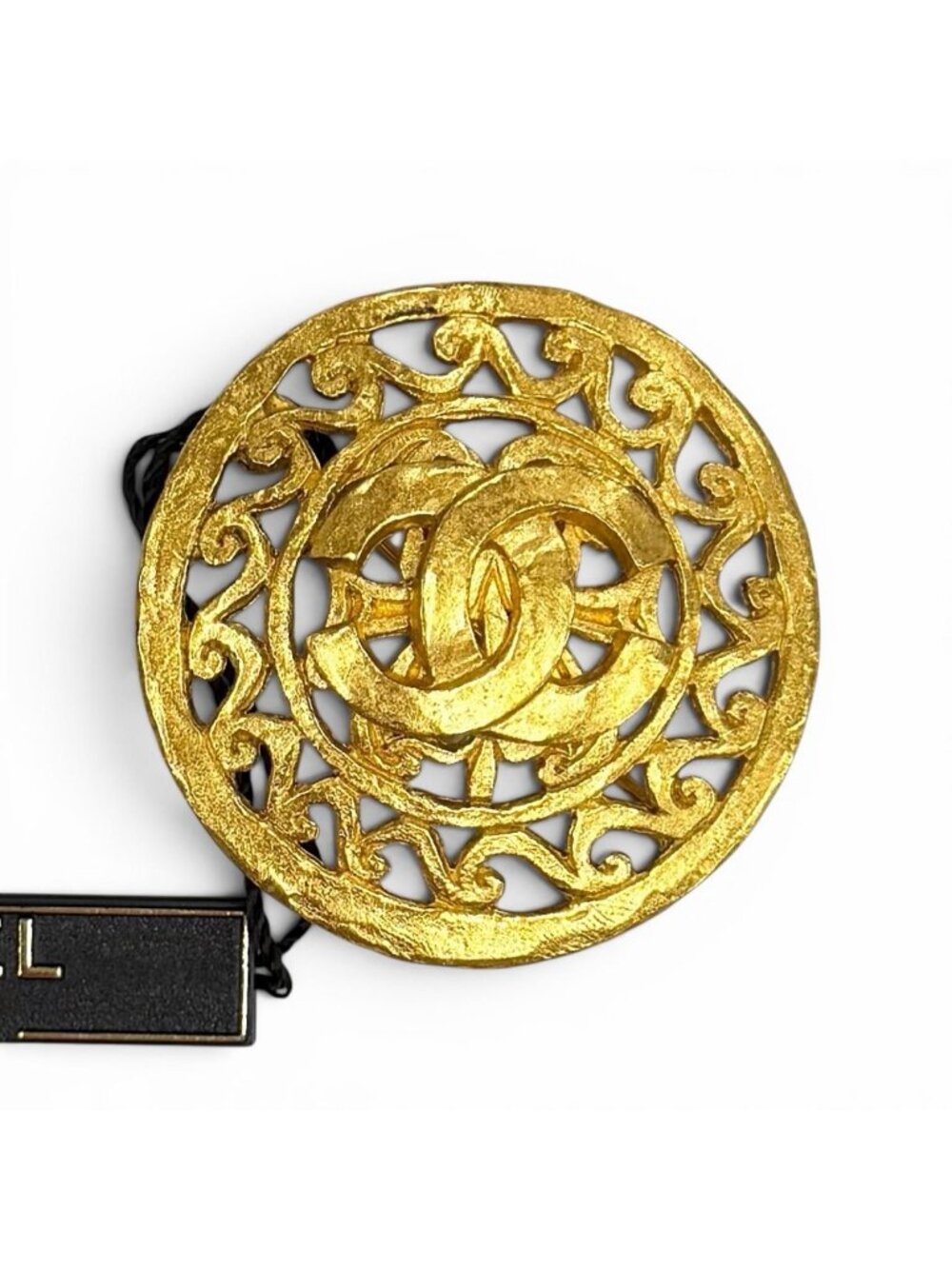 Chanel Vintage 95A CC Logo Brooch Gold